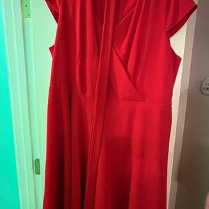 Calvin Klein Red Midi Dress